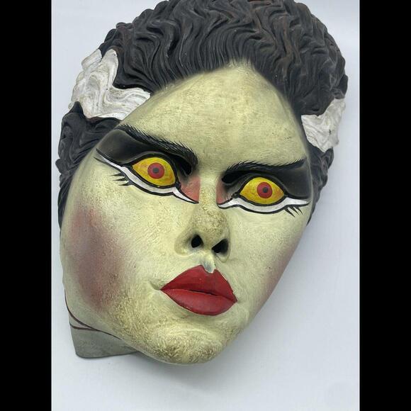 Universal Monsters Bride Of Frankenstein Mask Paper Magic 1997 Vintage Halloween - Picture 2 of 9